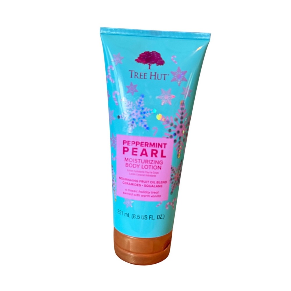 Tree Hut Peppermint Pearl Moisturizing Body Lotion 8.5oz Holiday Scent Ceramides